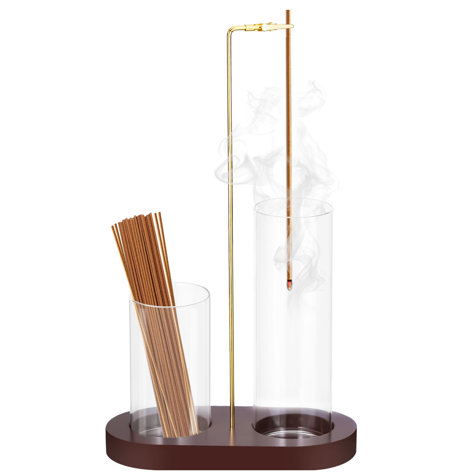3 in 1 Incense Holder, Incense Burner, Insence-Stick Holder Mess-Free Incense Burner Holder, Ideal for Meditation, Yoga, Relaxation, and Home Decor - Anti-Ash Flying