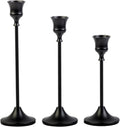 3 Pack Candle Holder Bases - Matte Black Home Decor, Fits Fireplace Mantel & Dining Table, Suitable for Room/Table Decoration & Housewarming Gifts